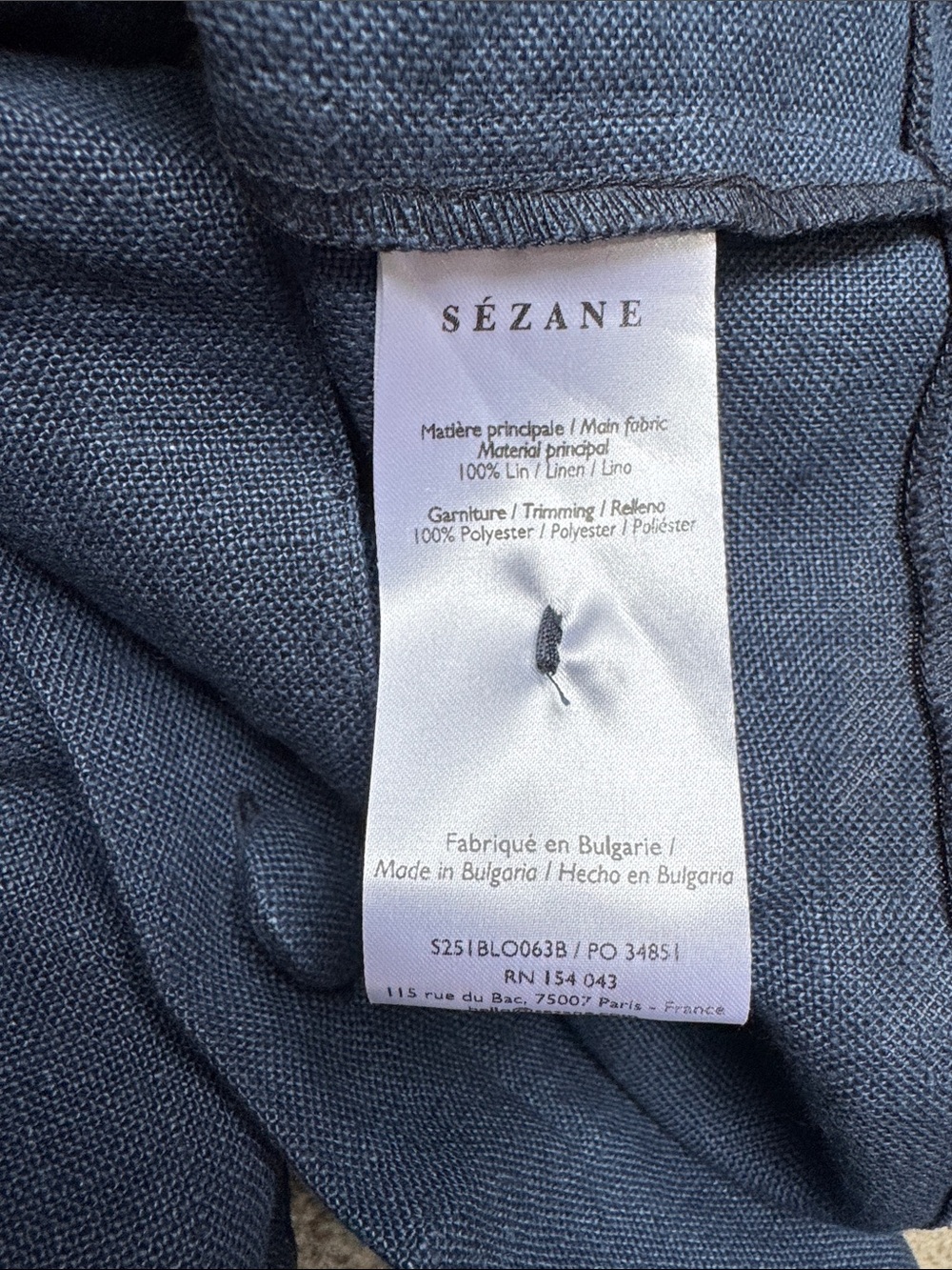 Sézane Avelina Blouse Size 6 - Picture 7 of 10